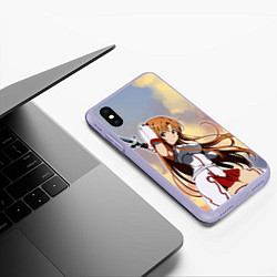 Чехол iPhone XS Max матовый Асуна Юки - Sword Art Online, цвет: 3D-светло-сиреневый — фото 2