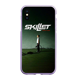 Чехол iPhone XS Max матовый Comatose - Skillet, цвет: 3D-светло-сиреневый