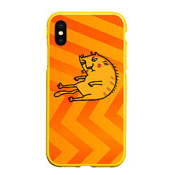 Чехол iPhone XS Max матовый Уставший рыжий кот