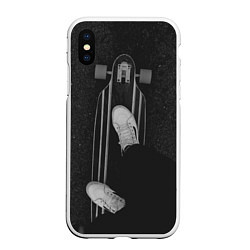 Чехол iPhone XS Max матовый Skateboard Black