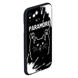 Чехол iPhone XS Max матовый Группа Paramore и Рок Кот, цвет: 3D-черный — фото 2
