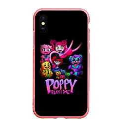 Чехол iPhone XS Max матовый POPPY PLAYTIME chapter 2 персонажи игры, цвет: 3D-баблгам