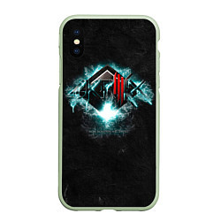 Чехол iPhone XS Max матовый More Monsters and Sprites - Skrillex, цвет: 3D-салатовый