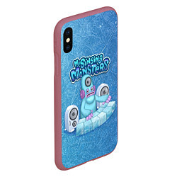 Чехол iPhone XS Max матовый My singing monsters ДИДЖ Deedge, цвет: 3D-малиновый — фото 2