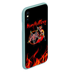 Чехол iPhone XS Max матовый Show No Mercy - Slayer, цвет: 3D-мятный — фото 2