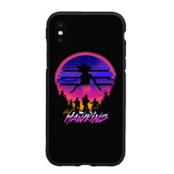 Чехол iPhone XS Max матовый Visit Hawkins Stranger Things, цвет: 3D-черный