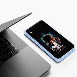 Чехол iPhone XS Max матовый Очень странные дела Одинадцать, цвет: 3D-голубой — фото 2
