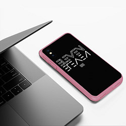 Чехол iPhone XS Max матовый Eleven Reverse, цвет: 3D-малиновый — фото 2