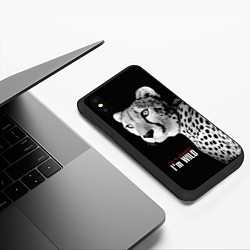 Чехол iPhone XS Max матовый Im a cheetah Im WILD, цвет: 3D-черный — фото 2