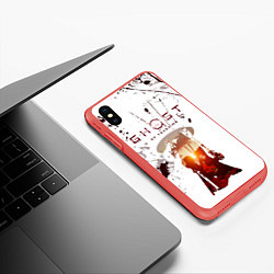 Чехол iPhone XS Max матовый Призрак Цусимы Легенды, цвет: 3D-красный — фото 2