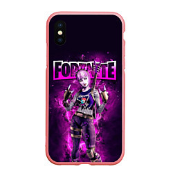 Чехол iPhone XS Max матовый Fortnite Dark Power Chord Video game, цвет: 3D-баблгам