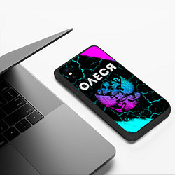 Чехол iPhone XS Max матовый Олеся Россия, цвет: 3D-черный — фото 2