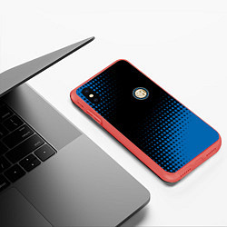 Чехол iPhone XS Max матовый Inter абстракция, цвет: 3D-красный — фото 2