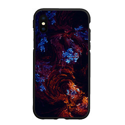 Чехол iPhone XS Max матовый Синие и Красные Коралловые Рифы, цвет: 3D-черный