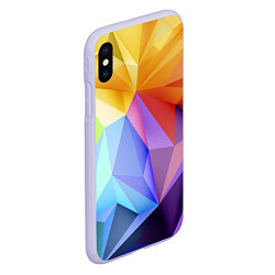 Чехол iPhone XS Max матовый Зд радуга, цвет: 3D-светло-сиреневый — фото 2