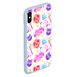 Чехол iPhone XS Max матовый Сейлор Мун Sailor Moon, цвет: 3D-голубой — фото 2