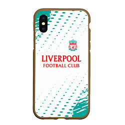 Чехол iPhone XS Max матовый Liverpool краски, цвет: 3D-коричневый