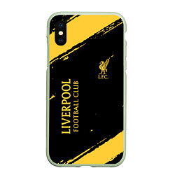 Чехол iPhone XS Max матовый Liverpool fc ливерпуль фс, цвет: 3D-салатовый