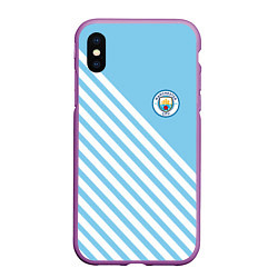 Чехол iPhone XS Max матовый Manchester city манчестер сити былые волосы