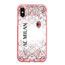 Чехол iPhone XS Max матовый Ac milan logo, цвет: 3D-баблгам