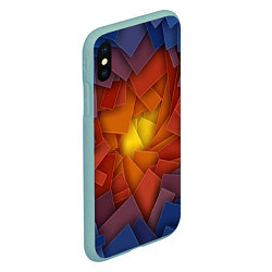 Чехол iPhone XS Max матовый Личный лабиринт, цвет: 3D-мятный — фото 2