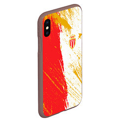 Чехол iPhone XS Max матовый Fc monaco фк монако краска, цвет: 3D-коричневый — фото 2