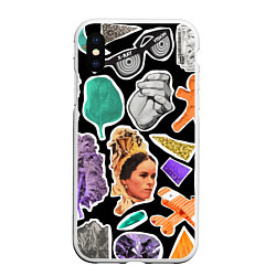 Чехол iPhone XS Max матовый Underground pattern Fashion trend