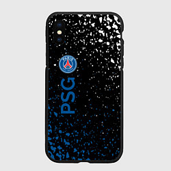 Чехол iPhone XS Max матовый Psg брызги красок