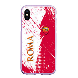 Чехол iPhone XS Max матовый Roma краска, цвет: 3D-сиреневый