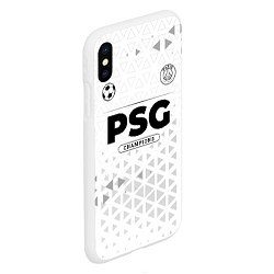 Чехол iPhone XS Max матовый PSG Champions Униформа, цвет: 3D-белый — фото 2