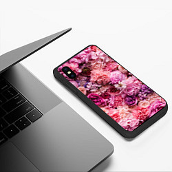 Чехол iPhone XS Max матовый BOUQUET OF VARIOUS FLOWERS, цвет: 3D-черный — фото 2