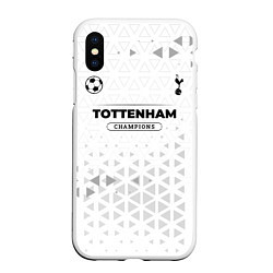 Чехол iPhone XS Max матовый Tottenham Champions Униформа, цвет: 3D-белый