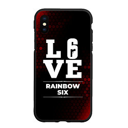 Чехол iPhone XS Max матовый Rainbow Six Love Классика