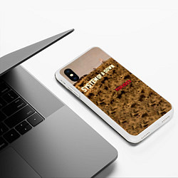 Чехол iPhone XS Max матовый Toxicity - hollywood, цвет: 3D-белый — фото 2
