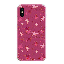Чехол iPhone XS Max матовый Terracotta Star Pattern