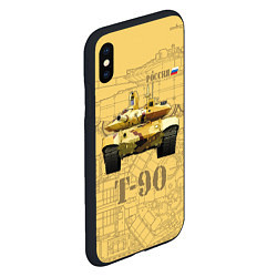 Чехол iPhone XS Max матовый T-90 Владимир - Основной боевой танк России, цвет: 3D-черный — фото 2