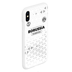 Чехол iPhone XS Max матовый Borussia Champions Униформа, цвет: 3D-белый — фото 2