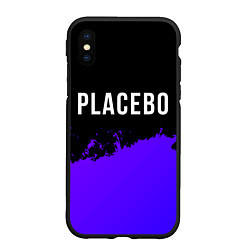 Чехол iPhone XS Max матовый Placebo Purple Grunge