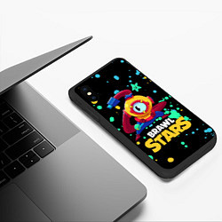 Чехол iPhone XS Max матовый Otis Brawl Stars, цвет: 3D-черный — фото 2