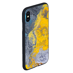 Чехол iPhone XS Max матовый Извержение Красок, цвет: 3D-черный — фото 2