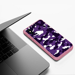 Чехол iPhone XS Max матовый Amethyst Purple Аметист, цвет: 3D-малиновый — фото 2