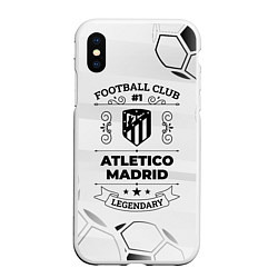 Чехол iPhone XS Max матовый Atletico Madrid Football Club Number 1 Legendary, цвет: 3D-белый