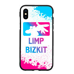 Чехол iPhone XS Max матовый Limp Bizkit Neon Gradient