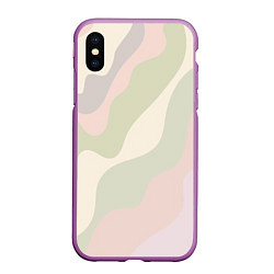 Чехол iPhone XS Max матовый Произвольные цветные полосы colored stripes