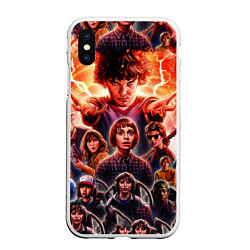 Чехол iPhone XS Max матовый Stranger Things Арт