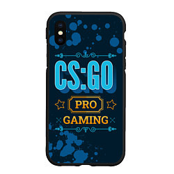 Чехол iPhone XS Max матовый Игра CS:GO: PRO Gaming, цвет: 3D-черный