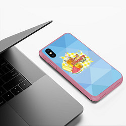 Чехол iPhone XS Max матовый Лимонад и мороженое, цвет: 3D-малиновый — фото 2