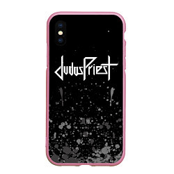 Чехол iPhone XS Max матовый Judas Priest брызги