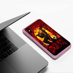 Чехол iPhone XS Max матовый Doom slayer - gates, цвет: 3D-розовый — фото 2