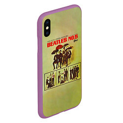 Чехол iPhone XS Max матовый Beatles N0 5, цвет: 3D-фиолетовый — фото 2